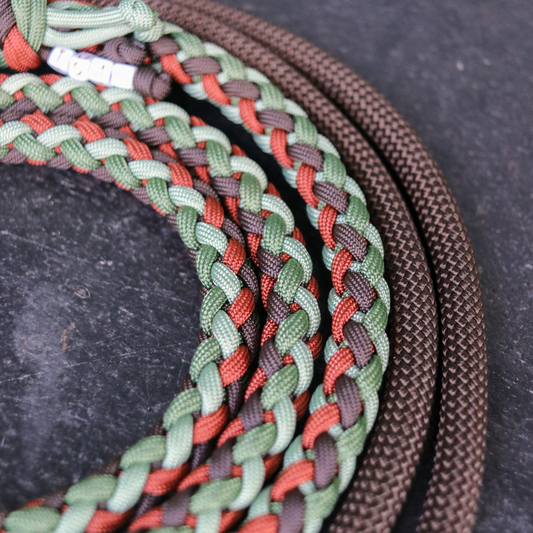 Paracord/Tau Leine in Espresso und Rust