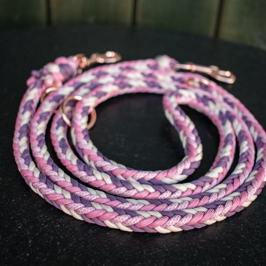 Paracordleine "Herringbone" in Rosa und Lila