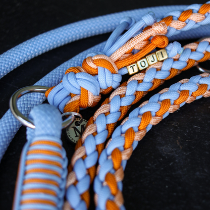 Paracord/Tau Leine in Polar und Kupfer