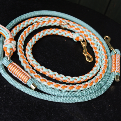 Paracord/Tau Leine in Mojito und Apricot